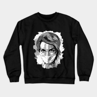 Black and white coronavirus Crewneck Sweatshirt